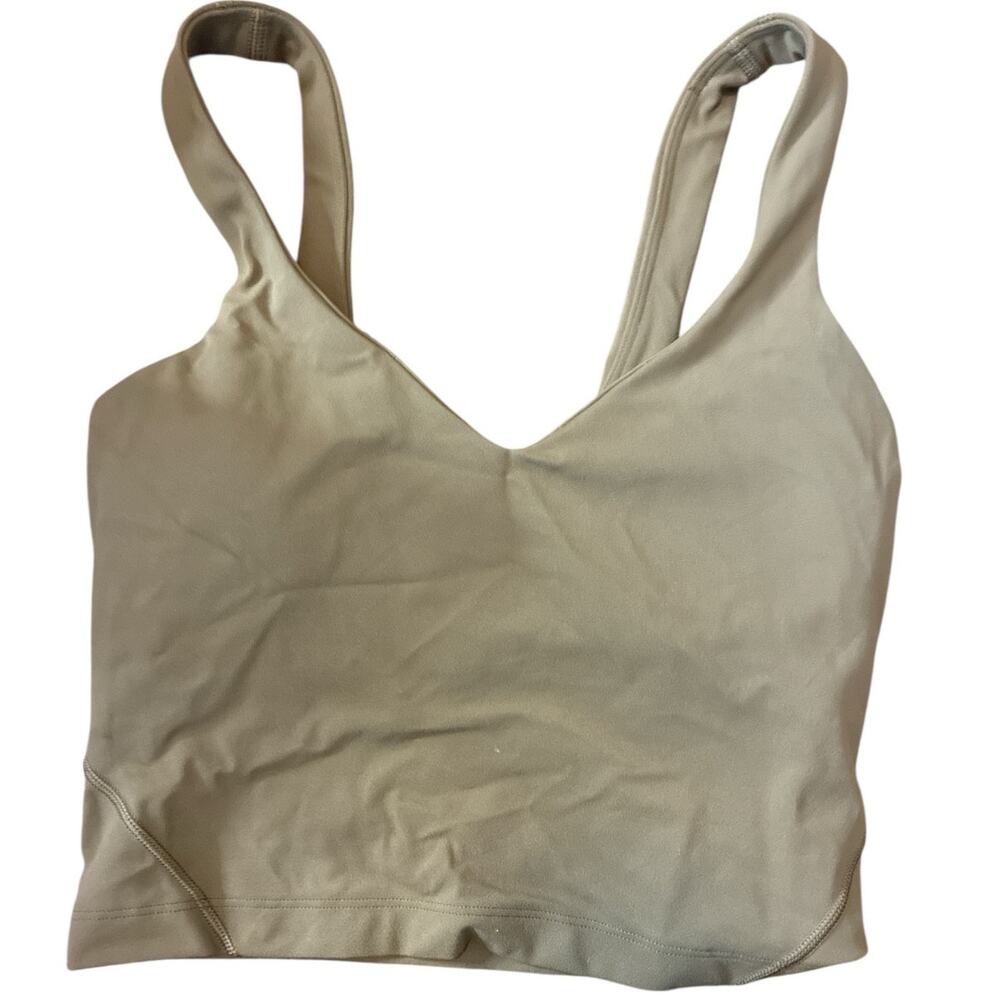 Lululemon Align Tank Top Light Support A/B Cup Size 2 Nulu Beige Tan
